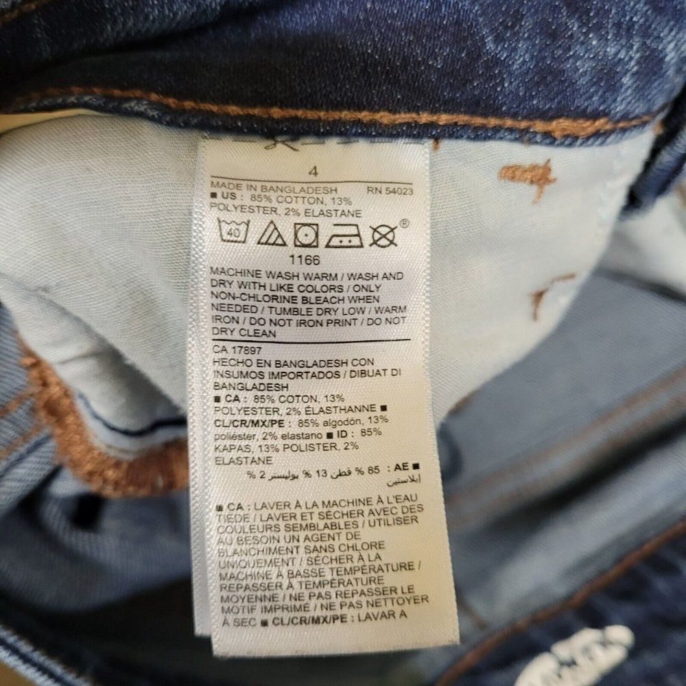 Old Navy Rockstar Super Skinny High Rise Ankle Jeans Womens 4 Blue Distressed - Picture 14 of 14